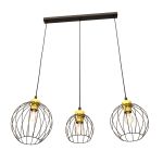 Emibig Pendant Nando Steel Black | Suitable for 3x E27 - Max 15W