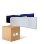 Multipack 5x Noxion LED Panel Ecowhite V4.0 28W 3200lm - 830 Warm White | 120x30cm - UGR <19 - Philips driver