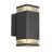 Nordlux Elm Wall Light Aluminium Black | IP44 - Suitable for 2x GU10