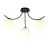 Emibig Ceiling Light Boston Steel Black | Suitable for 3x E14 - Max 10W