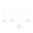 Emibig Pendant Abramo Steel White | Suitable for 3x E27 - Max 15W