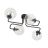 Emibig Ceiling Light Brendi Steel Black | Suitable for 4x E14 - Max 10W
