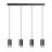 Emibig Pendant Fumiko Steel Black | Suitable for 4x GU10 - Max 10W
