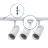 Bright Choice Complete Set 1-Phase Rail 1 Meter White | incl. 3x Spot + GU10 2700K 3W Dimmable + End Cap, Power Connector