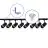 Bright Choice Complete Set 1-Phase Rail L 2 x 2 Meter Black | incl. 8x Spot + GU10 2700K 3W Dimmable + End Cap, Power Connector and L -Connector