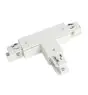 3 phase T-connector V earth left - White