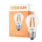 Osram LED Classic LED E27 Pear Filament Clear 1.2W 255lm - 827 Extra Warm White | Replaces 25W