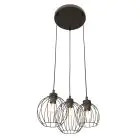 Emibig Pendant Nando Steel Black | Suitable for 3x E27 - Max 15W