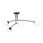 Emibig Ceiling Light Pregos Steel Black | Suitable for 4x E14 - Max 10W