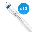 Multipack 10x Philips LED Tube T8 MASTER (HF) High Output 14W 2100lm - 840 Cool White | 120cm - Dimmable - Replaces 36W