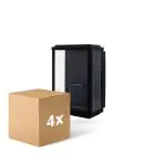 Multipack 4x D'Lite Wall Light Arlo Black | IP44 - Suitable for 1x E27