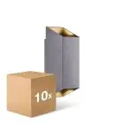 Multipack 10x Nordlux Nico Wall Light Aluminium Anthracite Up & Down | Suitable for 2x GU10